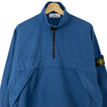 Load image into Gallery viewer, Stone Island Blue 1/4 Zip Popover Ripstop Smock - Small (S) PTP 23.75"