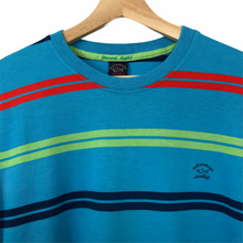 Load image into Gallery viewer, Paul and Shark Multicoloured Striped Short Sleeved T-Shirt - Large (L) PTP 23"