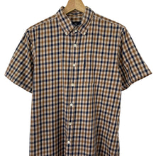 Load image into Gallery viewer, Aquascutum House Check Short Sleeved Shirt - Large (L) PTP 21.5"