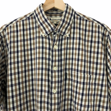 Load image into Gallery viewer, Aquascutum House Check Short Sleeved Shirt - Large (L) PTP 25.25"