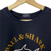 Load image into Gallery viewer, Paul and Shark Navy Short Sleeved Logo T-Shirt - Extra Large (XL) PTP 23.5"