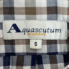 Load image into Gallery viewer, Aquascutum House Check Short Sleeved Shirt - Small (S) PTP 21.75"