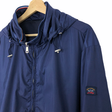 Load image into Gallery viewer, Paul and Shark Blue Nylon Hooded Jacket - Triple Extra Large (XXXL) PTP 26"