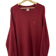 Load image into Gallery viewer, C.P Company Red Crew Neck Logo Sweater - Extra Large (XL) PTP 23"