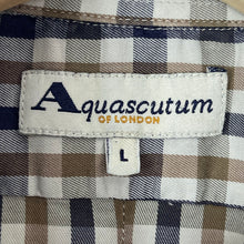 Load image into Gallery viewer, Aquascutum House Check Short Sleeved Shirt - Large (L) PTP 24.75"