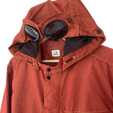 Load image into Gallery viewer, C.P Company Burnt Orange 50 Fili Goggle Hooded Overshirt - Large (L) PTP 22.75"