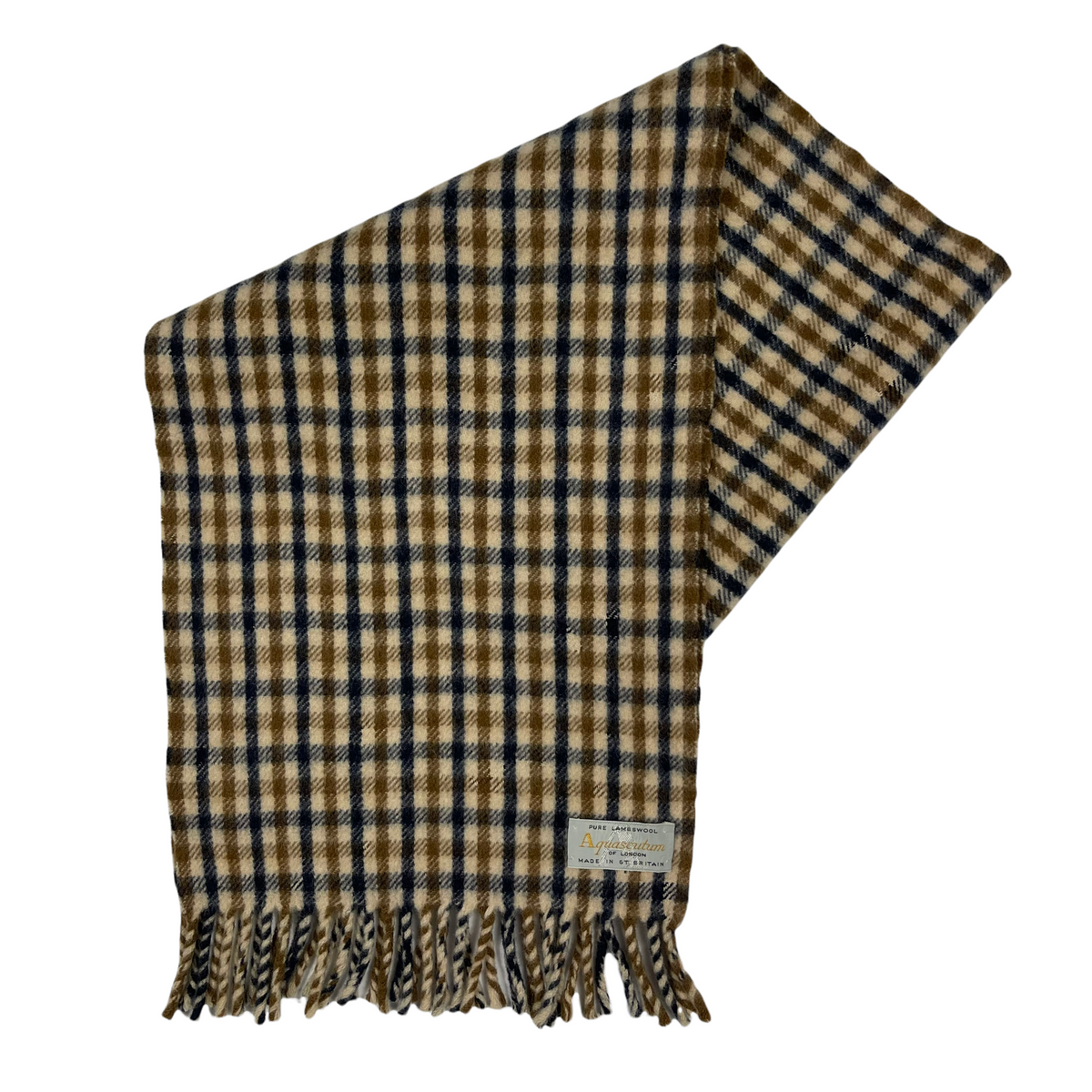 Aquascutum Classic House Check Pure Lambswool Scarf One