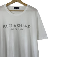 Load image into Gallery viewer, Paul and Shark White Short Sleeved Logo T-Shirt - Double Extra Large (XXL) PTP 23.5"