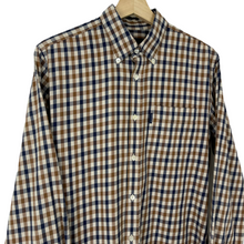 Load image into Gallery viewer, Aquascutum House Check Long Sleeved Shirt - Medium (M) PTP 21"