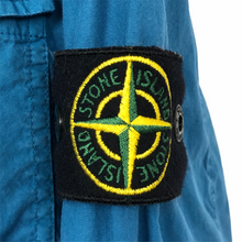 Load image into Gallery viewer, Stone Island Turquoise Button Up Hooded Overshirt - Triple Extra Large (XXXL) PTP 25.5"