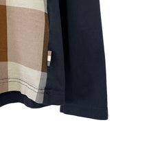 Load image into Gallery viewer, Aquascutum Navy / Block Check Long Sleeved Polo - Medium (M) PTP 22"