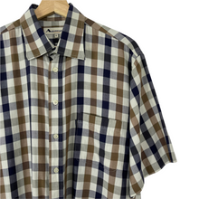 Load image into Gallery viewer, Aquascutum Block Check Short Sleeved Shirt - Large (L) PTP 25.5"