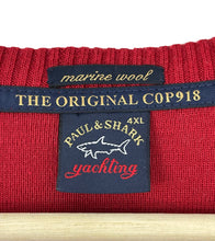Load image into Gallery viewer, Paul and Shark Red C0P918 Crew Neck Sweater - Four Extra Large (4XL) PTP 30"