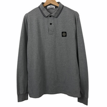 Load image into Gallery viewer, Stone Island Grey Long Sleeved Polo - Extra Large (XL) PTP 22.5"