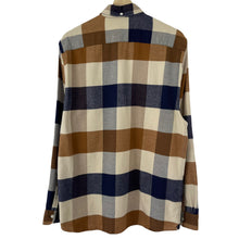 Load image into Gallery viewer, Aquascutum Block Check Flannel Long Sleeved Shirt - Large (L) PTP 21.75"