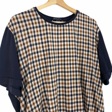 Load image into Gallery viewer, Aquascutum Navy / Check Short Sleeved T-Shirt - Double Extra Large (XXL) PTP 25.5"