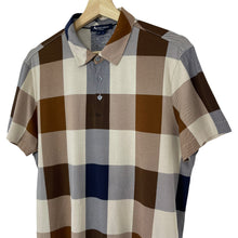 Load image into Gallery viewer, Aquascutum Block Check Short Sleeved Polo - Large (L) PTP 22"