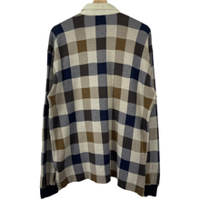 Load image into Gallery viewer, Aquascutum Block Check Long Sleeved Rugby Shirt - Large (L) PTP 22.75"