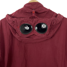 Load image into Gallery viewer, C.P Company Burgundy Goggle Hooded Overshirt - Triple Extra Large (XXXL) PTP 24"
