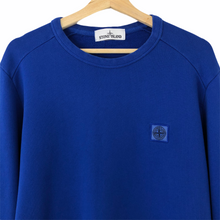 Load image into Gallery viewer, Stone Island Blue Crew Neck Logo Sweater - Extra Large (XL) PTP 24"