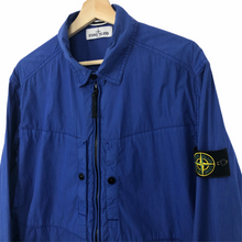 Load image into Gallery viewer, Stone Island Blue Zip Up Overshirt - Extra Large (XL) PTP 24"