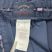 Load image into Gallery viewer, Paul and Shark Navy Bermuda Cargo Shorts - W 34"