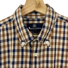 Load image into Gallery viewer, Aquascutum House Check Long Sleeved Shirt - Large (L) PTP 22.5"