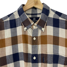 Load image into Gallery viewer, Aquascutum Block Check Flannel Long Sleeved Shirt - Large (L) PTP 22"