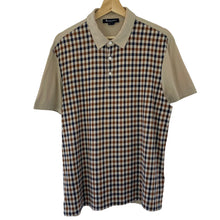 Load image into Gallery viewer, Aquascutum Beige / House Check Short Sleeved Polo - Large (L) PTP 21.5"