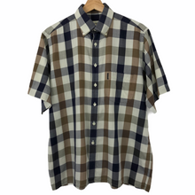 Load image into Gallery viewer, Aquascutum Block Check Short Sleeved Shirt - Medium (M) PTP 23.25"