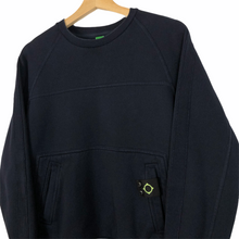 Load image into Gallery viewer, Ma.Strum Navy Crew Neck Sweater - Small (S) PTP 20.75"