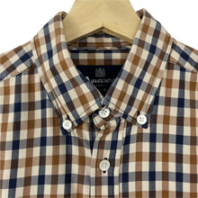 Load image into Gallery viewer, Aquascutum House Check Long Sleeved Shirt - Small (S) PTP 20"