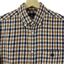 Load image into Gallery viewer, Aquascutum House Check Long Sleeved Shirt - Small (S) PTP 20"