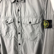 Load image into Gallery viewer, Stone Island Grey Button Up Overshirt - Small (S) PTP 19.5"