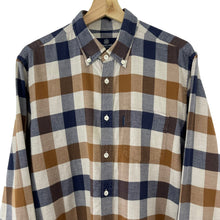 Load image into Gallery viewer, Aquascutum Block Check Flannel Long Sleeved Shirt - Large (L) PTP 22"