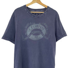 Load image into Gallery viewer, C.P Company Navy Blue Short Sleeved Logo T-Shirt - Double Extra Large (XXL) PTP 22"
