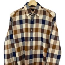 Load image into Gallery viewer, Aquascutum Block Check Long Sleeved Shirt - Small (S) PTP 20.25"