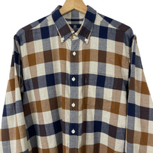 Load image into Gallery viewer, Aquascutum Block Check Flannel Long Sleeved Shirt - Large (L) PTP 21.5"