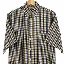 Load image into Gallery viewer, Aquascutum House Check Short Sleeved Shirt - Medium (M) PTP 23"