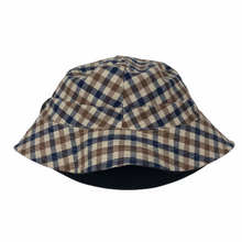 Load image into Gallery viewer, Aquascutum Navy / Check Reversible Bucket Hat - L/XL