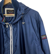 Load image into Gallery viewer, Paul and Shark Navy Blue Hooded Logo Jacket - Triple Extra Large (XXXL) PTP 27"