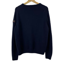 Load image into Gallery viewer, Paul and Shark Navy Crew Neck Wool Sweater - Large (L) PTP 22.5"