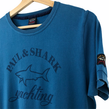 Load image into Gallery viewer, Paul and Shark Blue Short Sleeved Logo T-Shirt - Large (L) PTP 19"