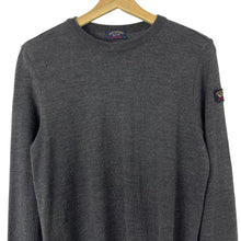 Load image into Gallery viewer, Paul and Shark Grey Crew Neck Wool Sweater - Medium (M) PTP 18"