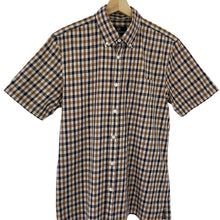 Load image into Gallery viewer, Aquascutum House Check Short Sleeved Shirt - Large (L) PTP 21"