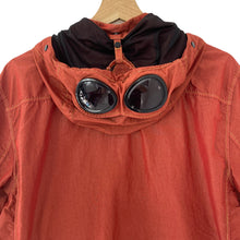 Load image into Gallery viewer, C.P Company Burnt Orange 50 Fili Goggle Hooded Overshirt - Large (L) PTP 22.75"