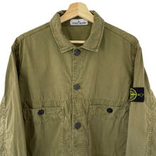 Load image into Gallery viewer, Stone Island Khaki Double Pocket Overshirt - Large (L) PTP 23.25"
