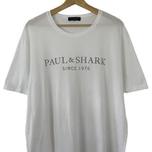 Load image into Gallery viewer, Paul and Shark White Short Sleeved Logo T-Shirt - Double Extra Large (XXL) PTP 23.5"