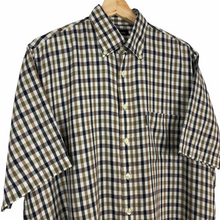 Load image into Gallery viewer, Aquascutum House Check Short Sleeved Shirt - Large (L) PTP 24"