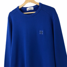 Load image into Gallery viewer, Stone Island Blue Crew Neck Logo Sweater - Extra Large (XL) PTP 24"